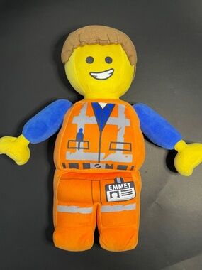 LEGO MOVIE Emmet Plush Collectible Kids Cuddle Pillow Cozy Soft Fun Toy